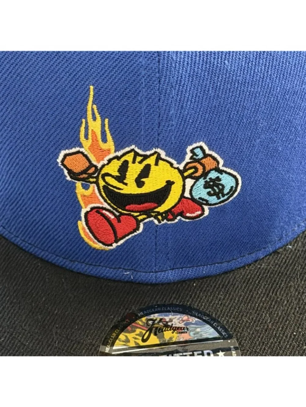 Headgear Classics Pac-Man Money Bag Fitted Hat Cap HGC FITTED Size 7 7/8 Black